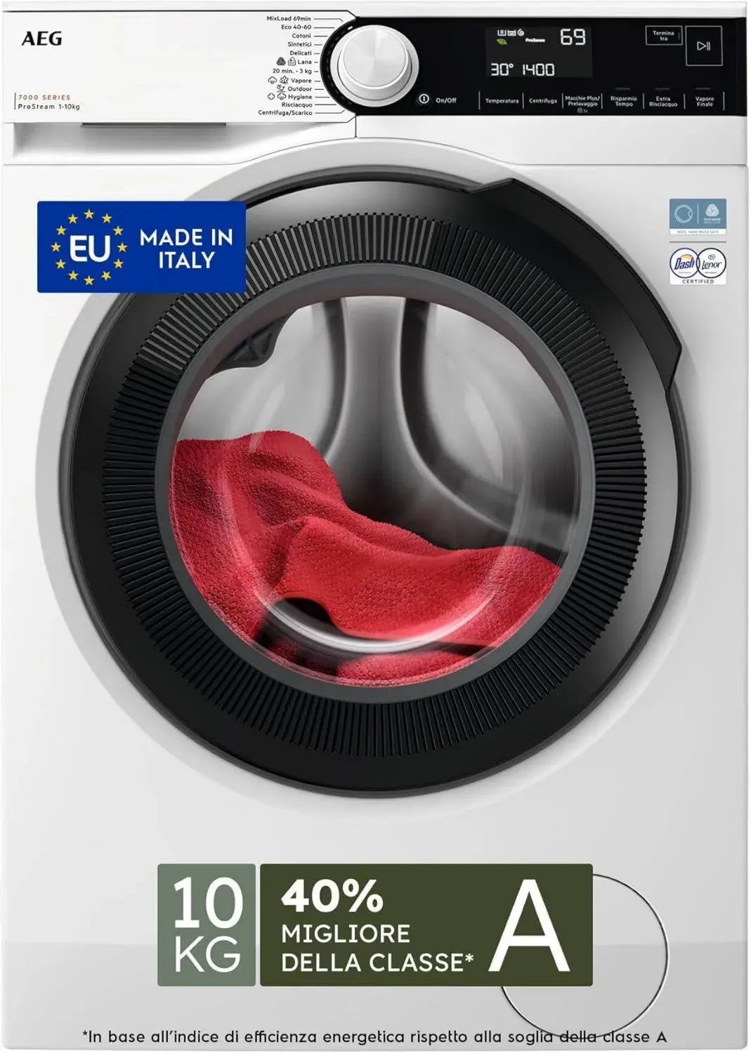 AEG Lavatrice Frontale 10 kg Serie 7000 ProSteam con Vapore e PreciseWash