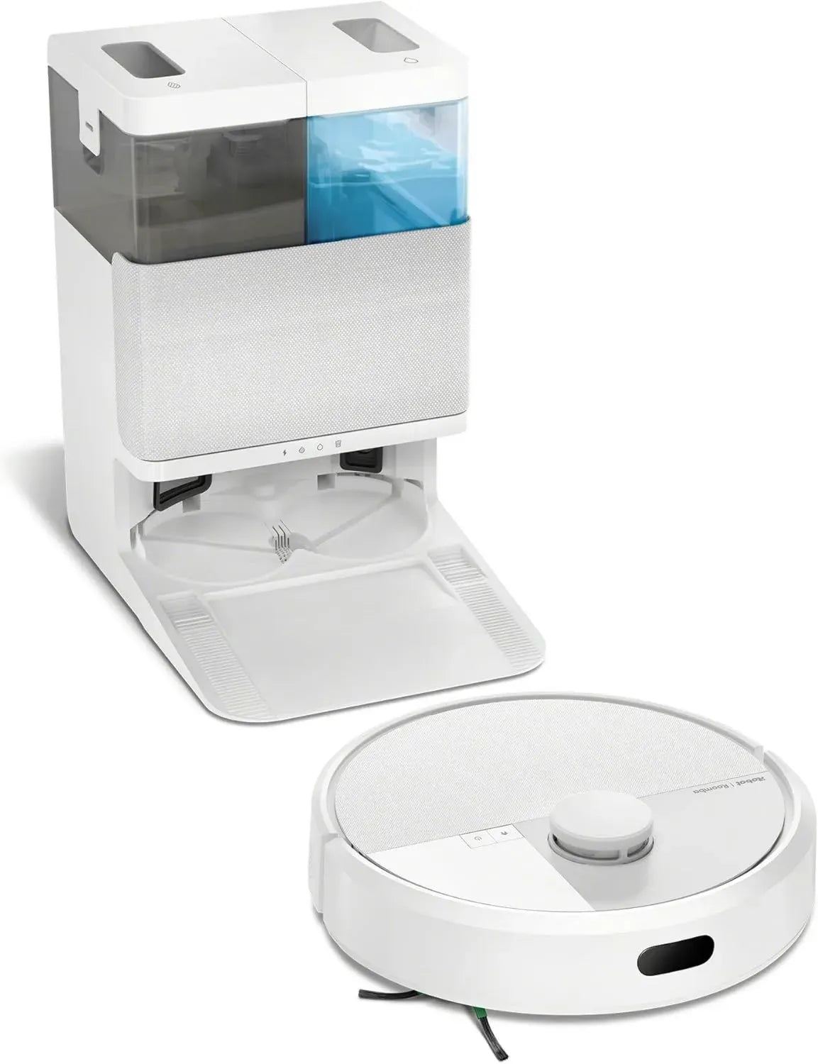 iRobot Roomba Combo 450 con Stazione AutoWash, Robot Aspirapolvere e Lavapavimenti, Tecnologia LiDAR e Rilevamento Tappeti, Modalità DualClean e SmartScrub, Controllo Vocale e App, Bianco