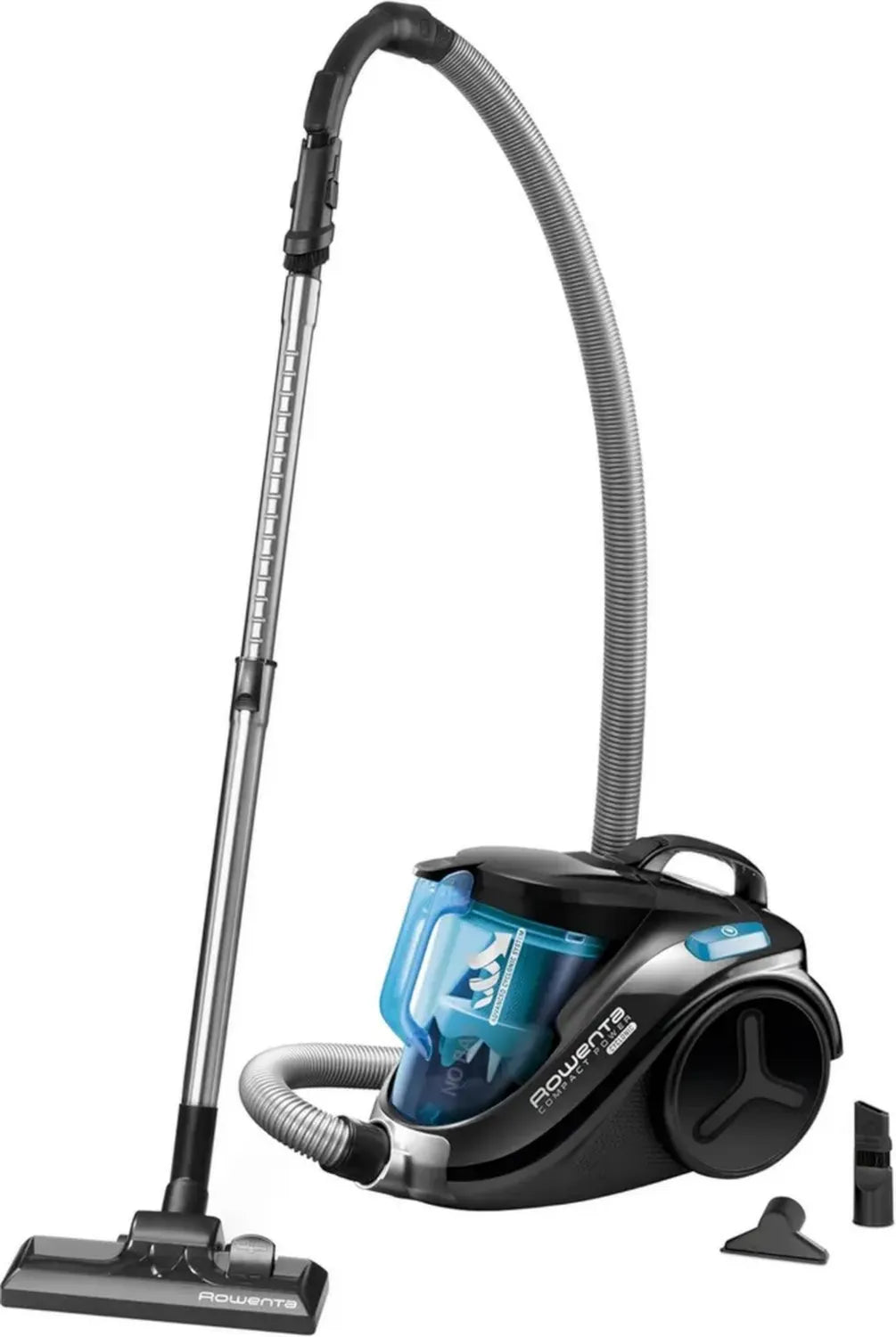 Rowenta Compact Power Cyclonic, Aspirapolvere Senza Sacco da 1.5 L, Tecnologia Ciclonica, Blu/Nero