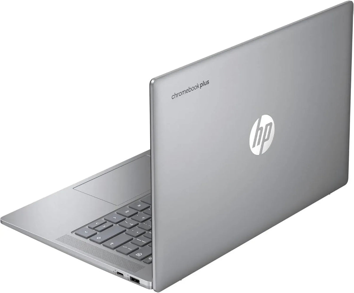 HP Chromebook Plus 14a-nf0003sl, Intel Core i3, 8GB RAM, SSD 256GB, Display 14' FHD Antiriflesso, Webcam Privacy, ChromeOS, Grigio