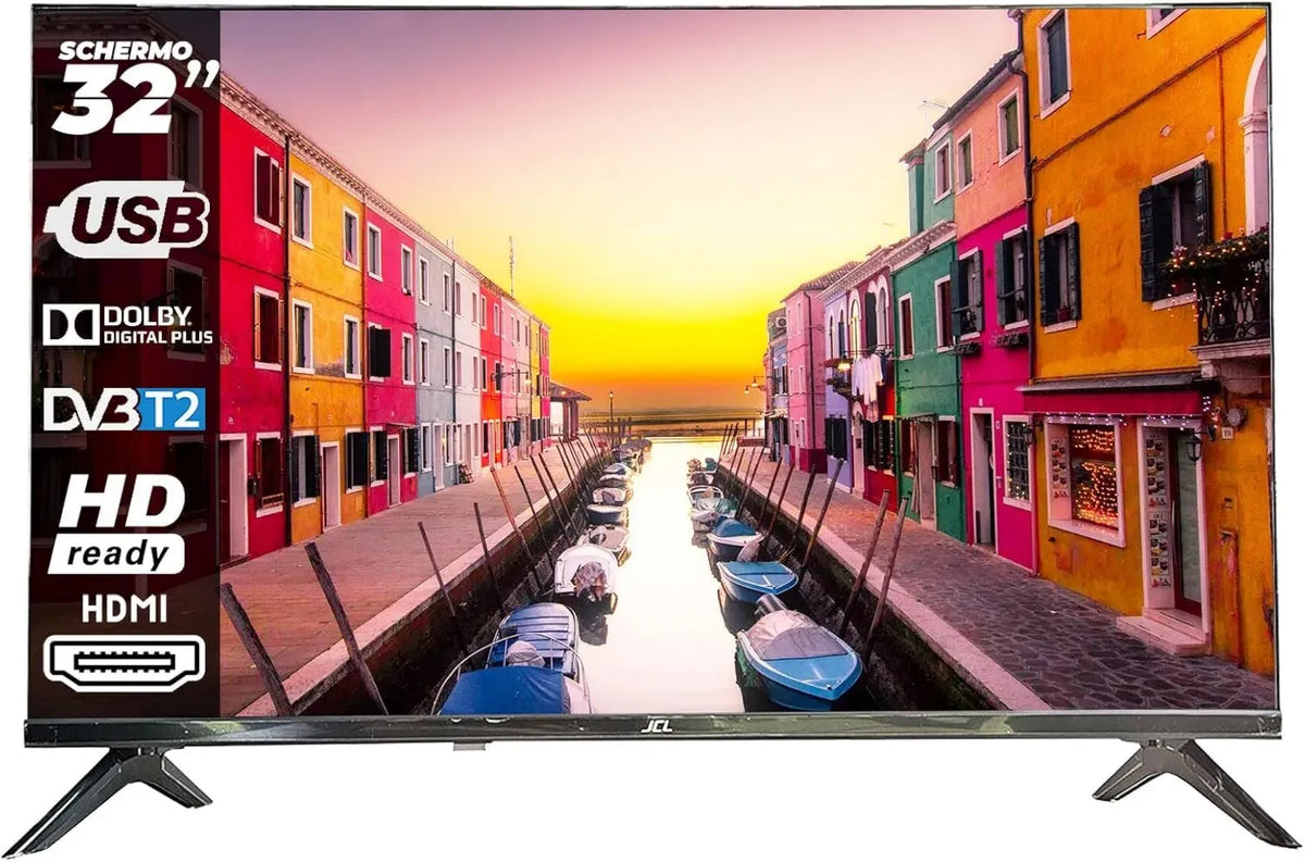 Televisore JCL 32 Pollici HD Ready con HDMI e USB