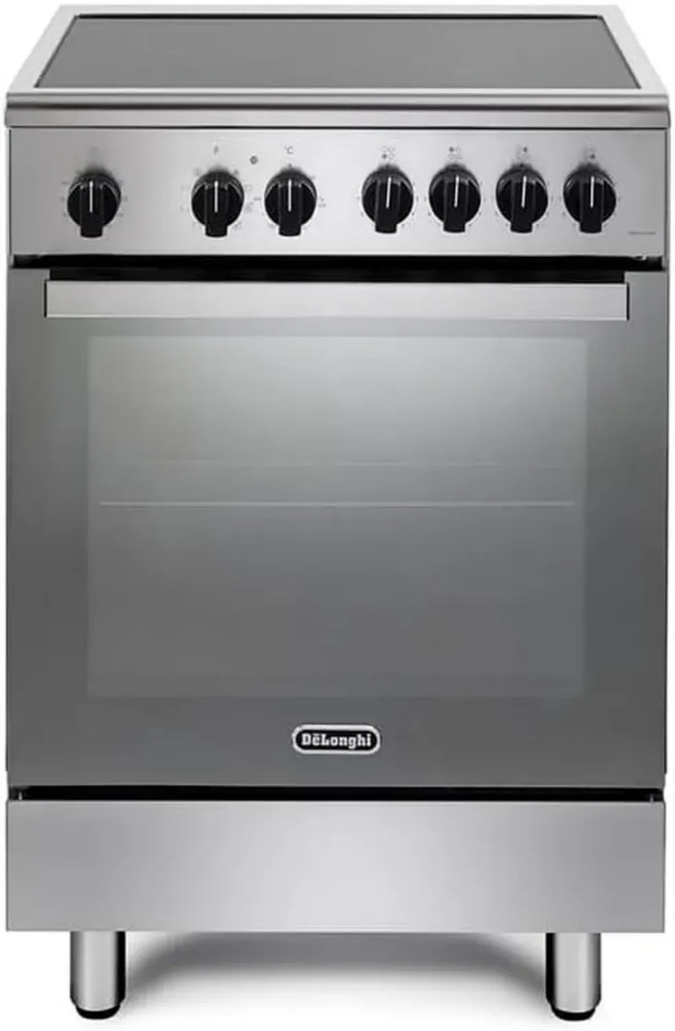 Cucina a Induzione con Forno Elettrico, 60x60 cm, Acciaio Inox