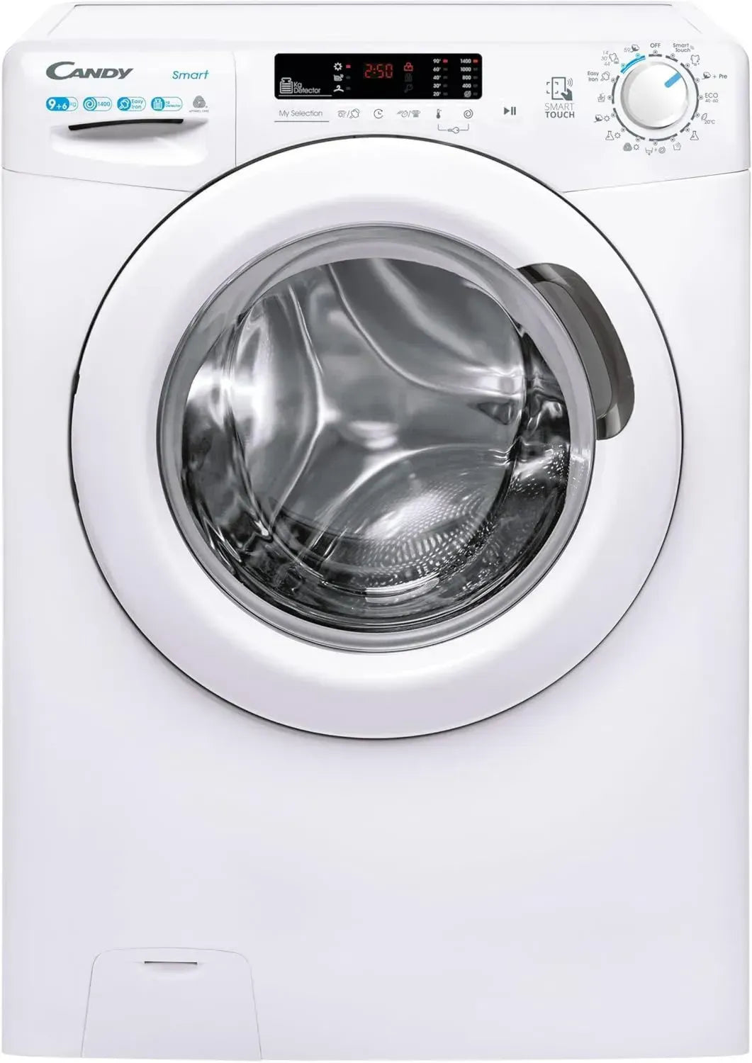 Candy CSWS 4962DWE/1-S Lavasciuga 9+6 Kg, 1400 Giri, Vapore, Partenza Programmabile, Bianco, Classe Energetica C