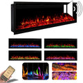 Camino Elettrico Incasso Royal Pro LED, Audio, Alexa, Nero, 120cm