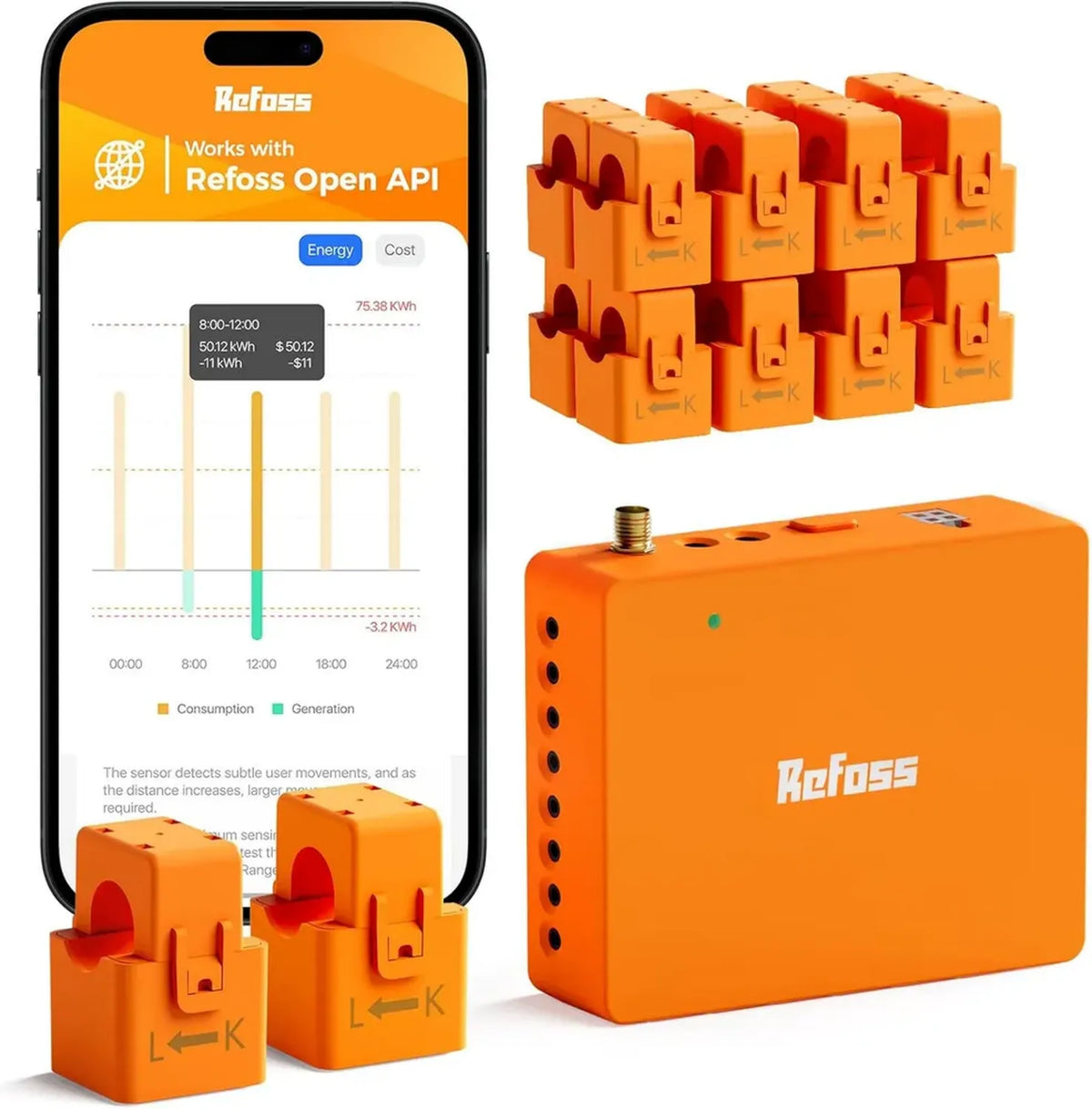 Monitor Energetico Intelligente Refoss EM16P per Casa