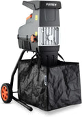 Biotrituratore Elettrico Silenzioso 2800W con Rullo e Cestello 60L