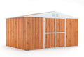 Capanno da Giardino in Lamiera Zincata con Effetto Legno, 4.03x2.69m, 149kg