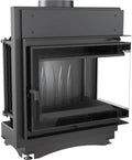 Stufa a Legna Maja Camino con Presa d'Aria, 8 kW, Efficienza 80%, Ghisa e Acciaio, Vetro Decorativo, Uscita 200 mm