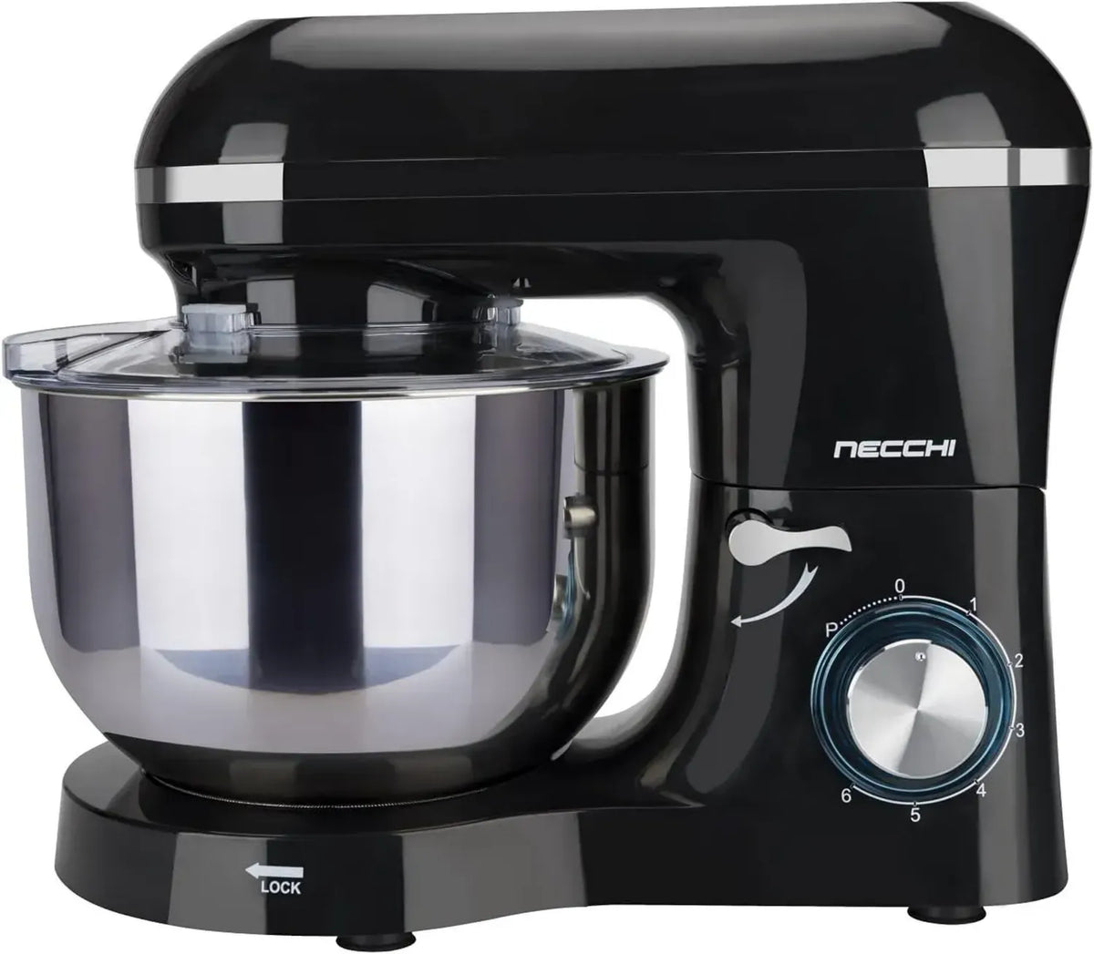 Impastatrice Planetaria Necchi 1400W con Ciotola 5,5L e 6 Velocità