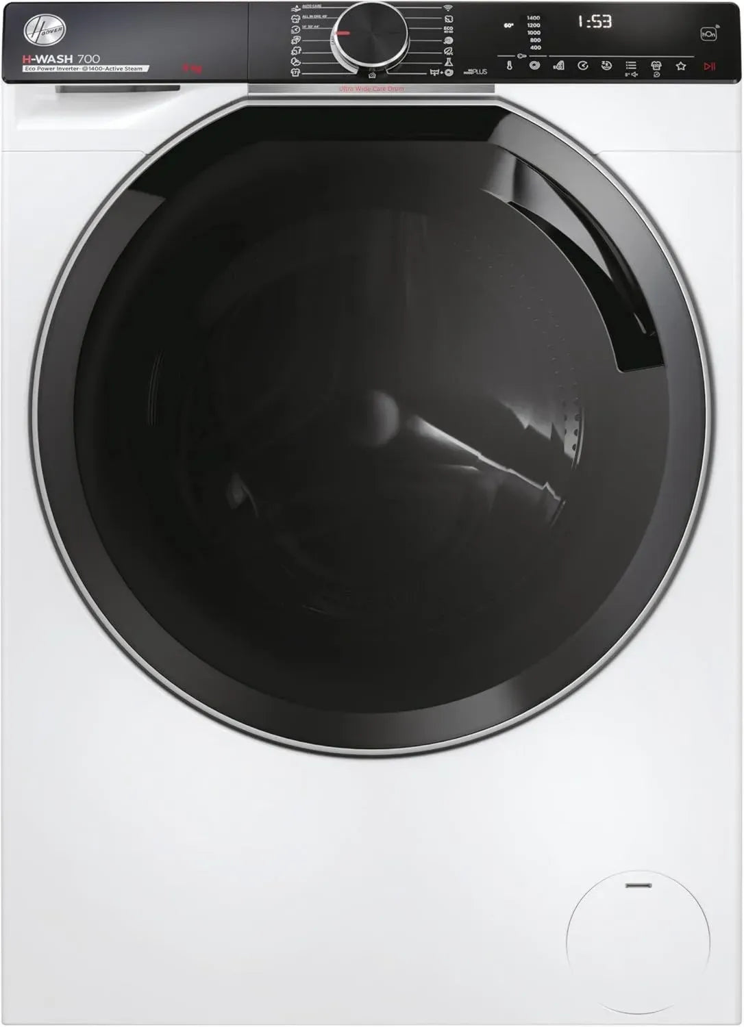 Lavatrice Slim 9 Kg Hoover H-WASH 700, Classe A, 1400 Giri, 18 Programmi, App hOn, Funzioni Auto Care e Vapore, 60x51x85 cm, Bianca