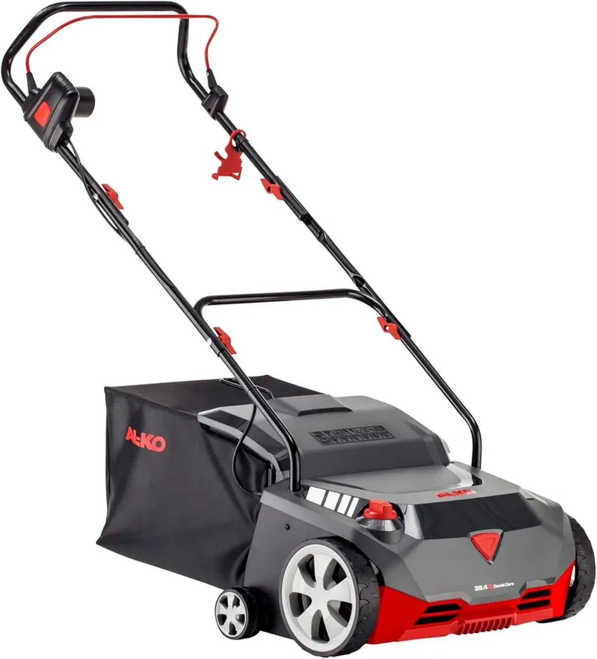 Scarificatore elettrico AL-KO 1400W, 38 cm, sacco 55L, per giardini fino a 800 m²