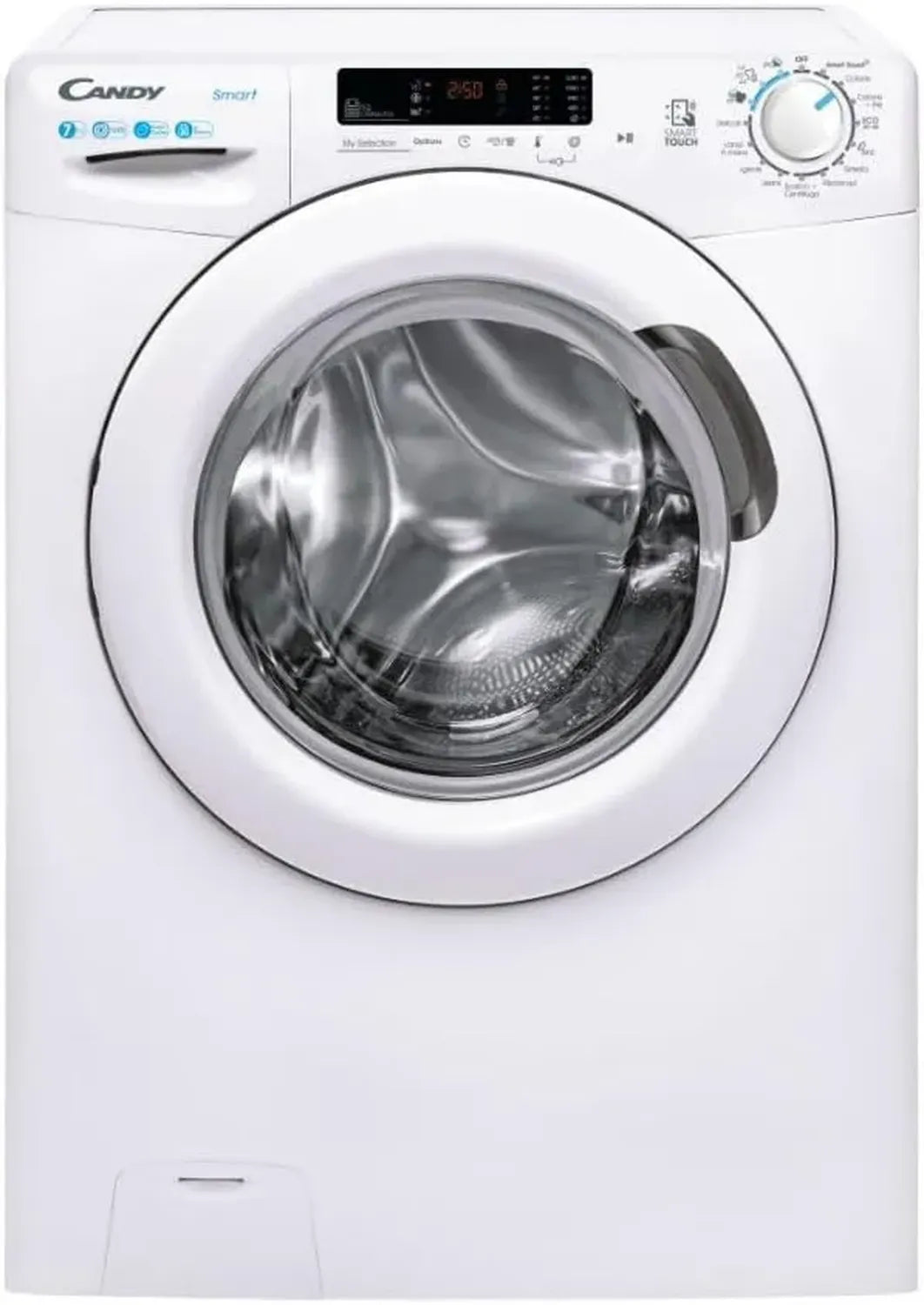 Candy Smart CS 1272DW3/1-11 Lavatrice Slim 7 KG, Classe C, 1200 Giri, 79 dB, Partenza Ritardata, 16 Programmi, Bianca, 85x60x45 cm