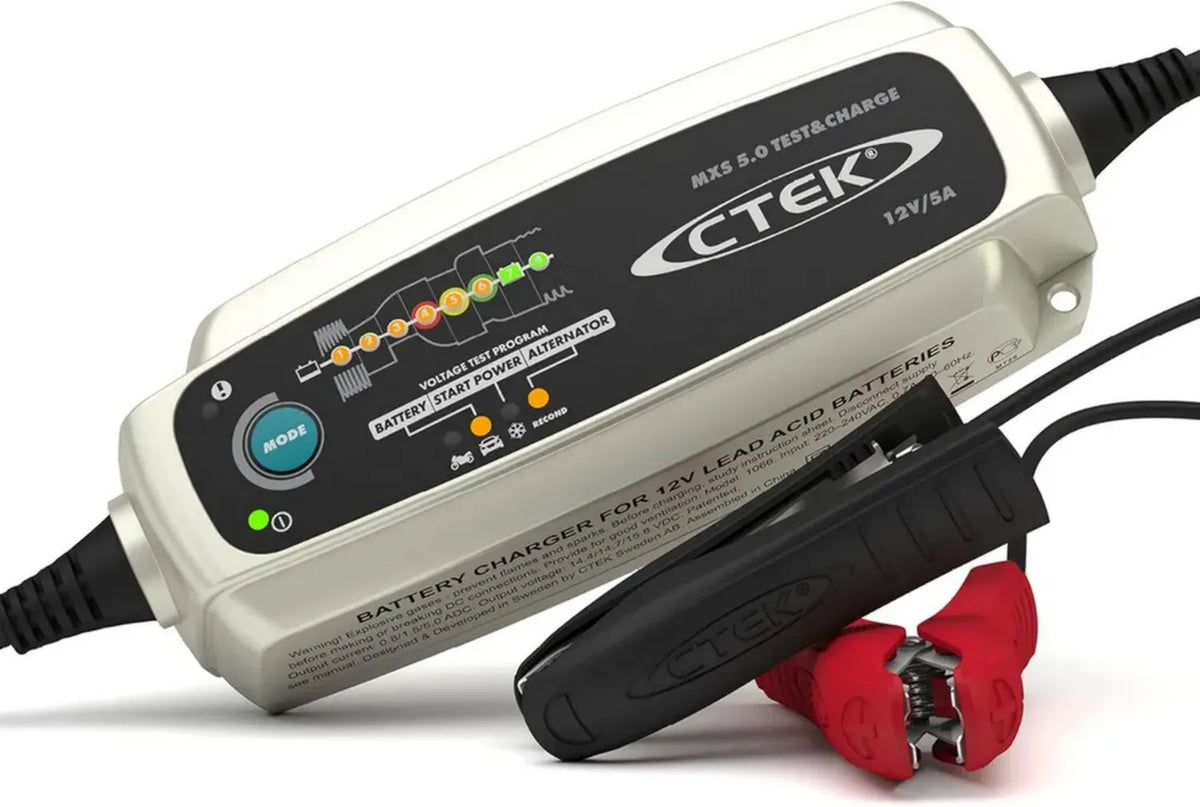 Caricabatterie CTEK MXS 5.0 12V 5A con Test e Ricondizionamento