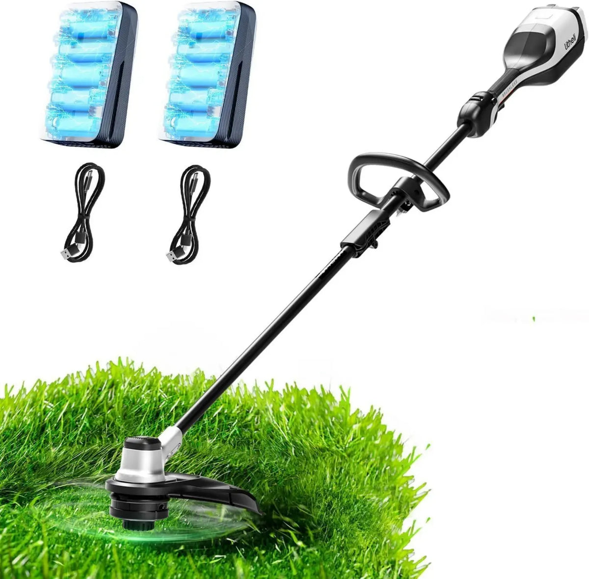 Tagliabordi a Batteria Litheli, Motore Brushless, 35CM di Larghezza di Taglio, con Batteria 10000mAh
