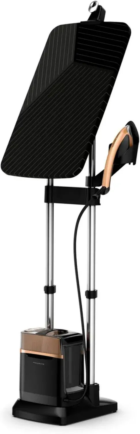 Rowenta IXEO Power QR2020 Stiratore Verticale 2170W, Vapore 5,8 Bar, Serbatoio 1,1L, Rimuove Rughe e Odori, Accessorio per Tessuti Delicati, Testina XL, Acciaio Nero