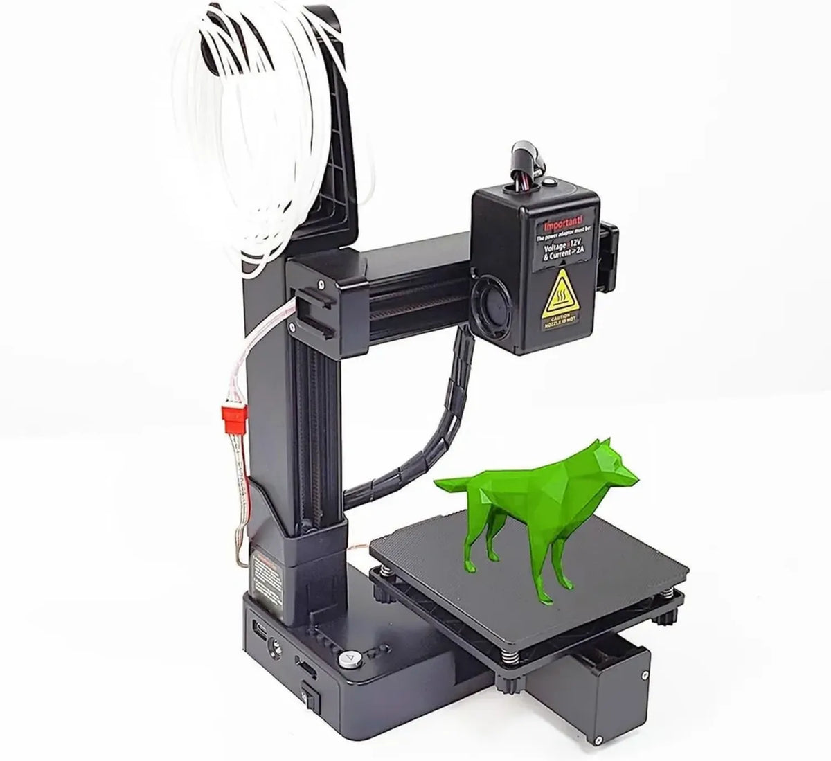 Stampante 3D Compatta per Principianti con Livellamento Automatico, 100x100x100mm, Filamenti PLA e TPU, Ideale per Casa e Scuola, Colore Nero
