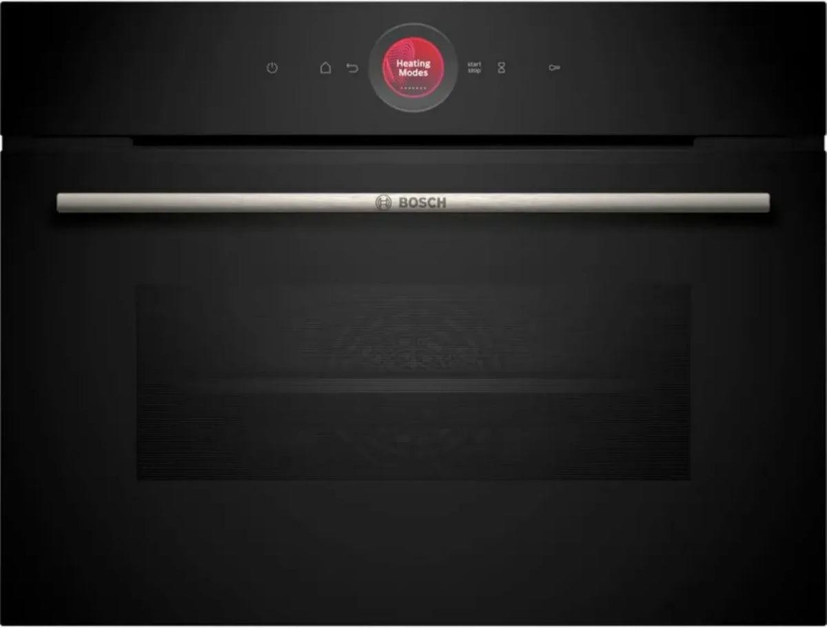 Forno Compatto Bosch Serie 8, 60x45 cm, Nero, Autopulente con Pirolisi, Air Fry e Programmi Automatici