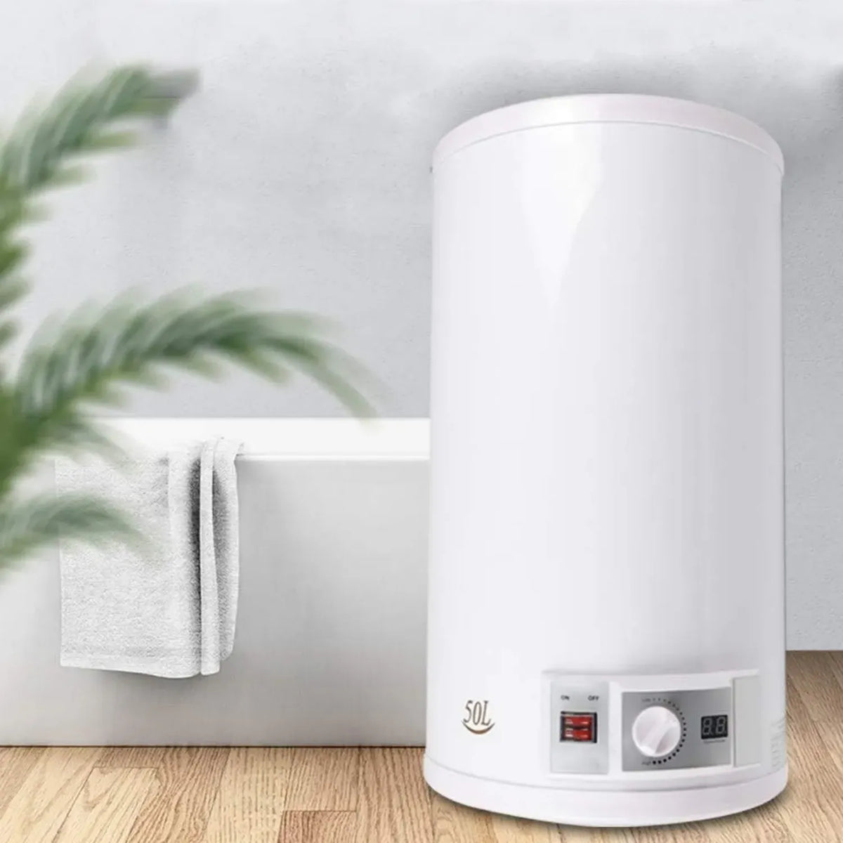 Scaldabagno elettrico 50L, montaggio verticale compatto 220V 2000W