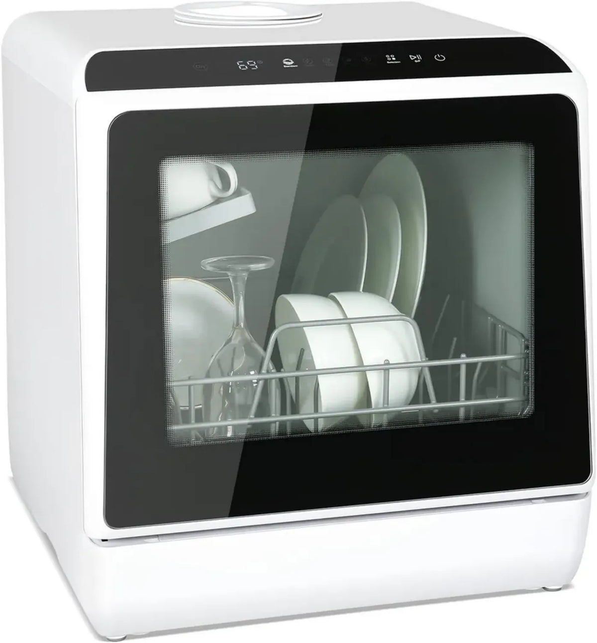 Lavastoviglie Compatta da Tavolo YU YUSING, 5 Programmi, 4 Coperti, Serbatoio 5L, Bianco