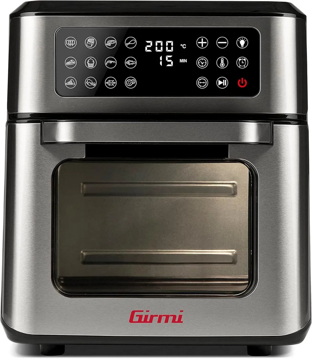 Friggitrice ad Aria Girmi FG97, 12L con Forno Elettrico, 1600-1800W, 12 Programmi, Girarrosto e Cestello Rotante