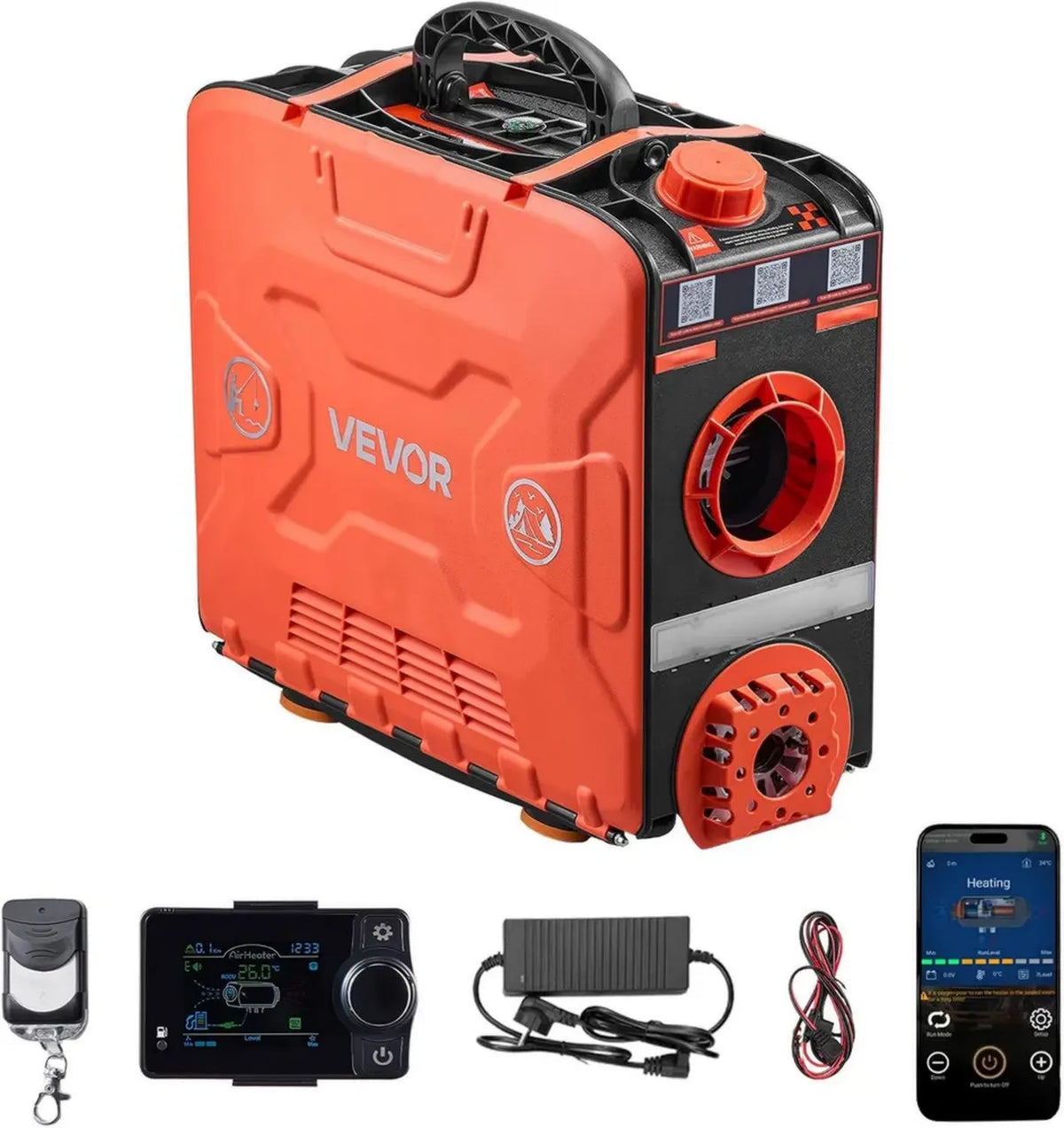 Riscaldatore Diesel Portatile 8kW con Controllo App e Serbatoio 4,5L