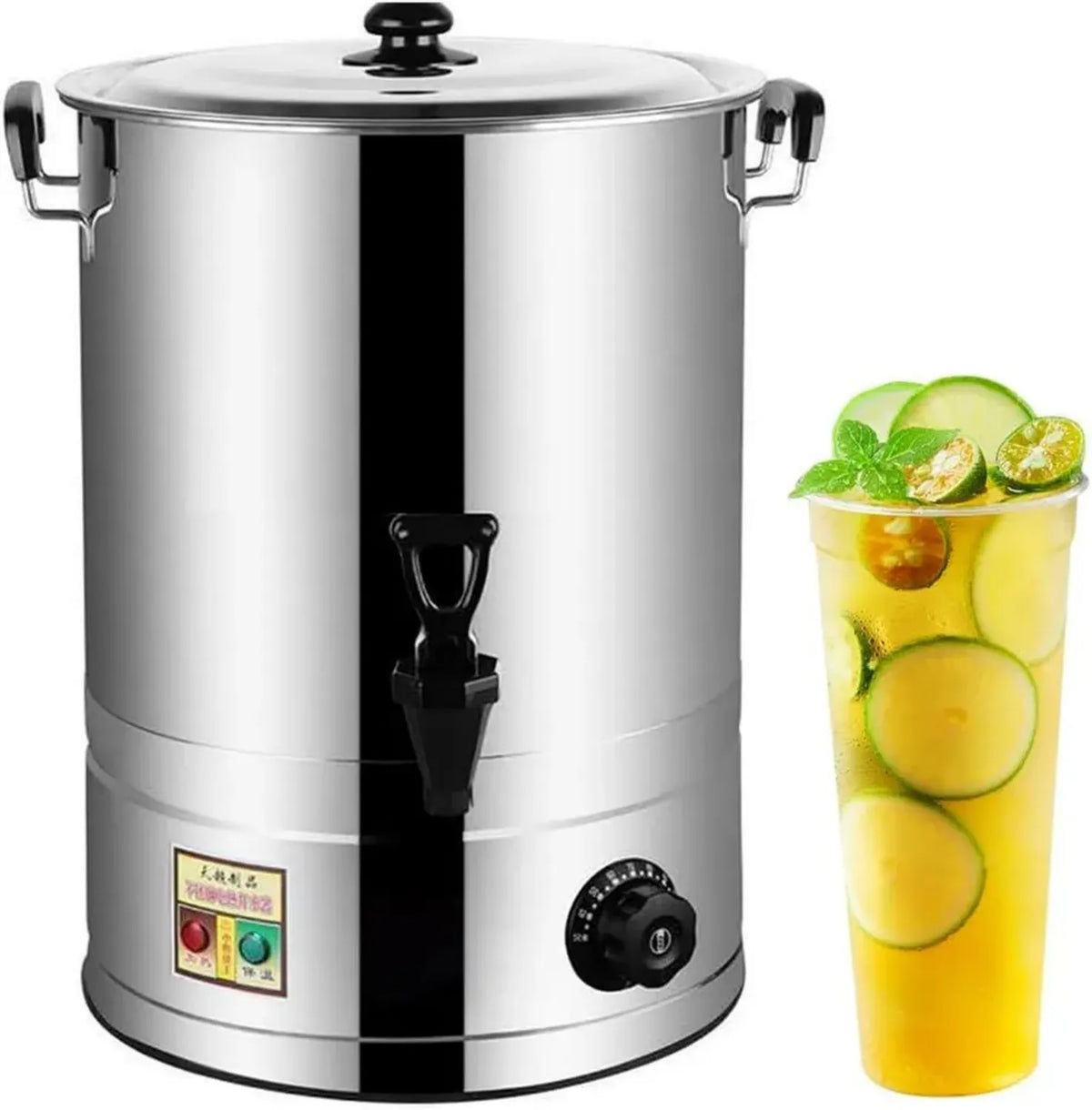 Bollitore Elettrico Commerciale 30L/40L per Acqua e Zuppe, Termostato 30-110°C